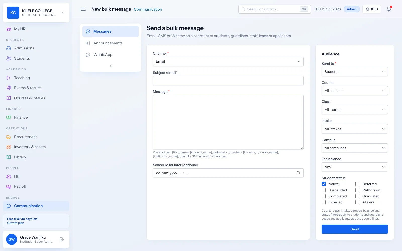 Soma360: Bulk messages to exactly the right people