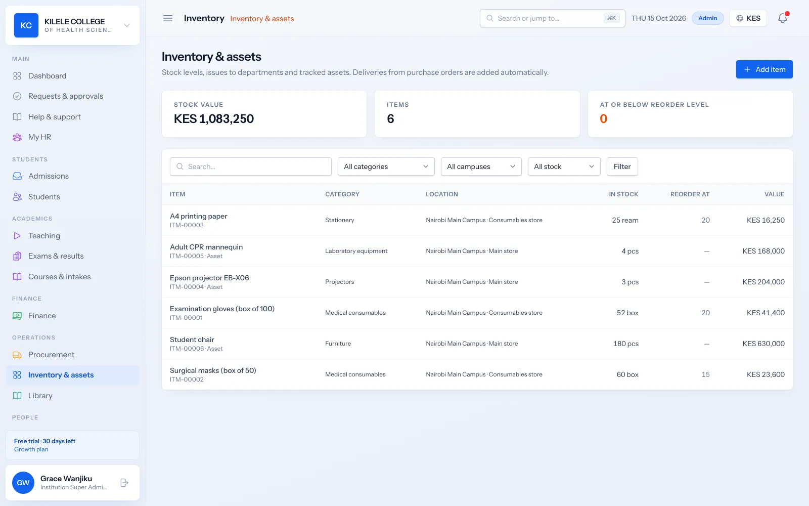 Soma360: Stores and assets